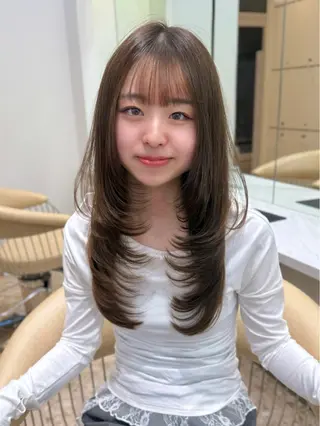 ロング カラー 🌿レイヤー/ブリー チ/🌿‬JINのヘアスタイル