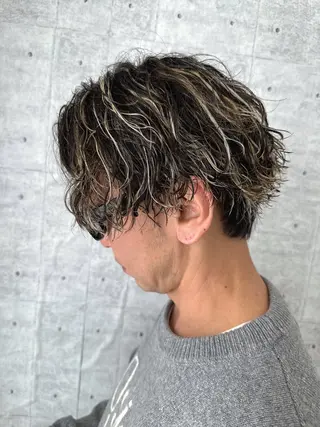 ショート パーマ メンズ メンズパーマ特化/ メッシュ/薫/店長のヘアスタイル