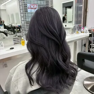 ロング カラー y2k✩︎⡱レイヤー ウルフ/オリーブ🍀のヘアスタイル