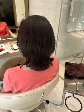 ミディアム カラー 縮毛矯正&髪質改善 西野のヘアスタイル