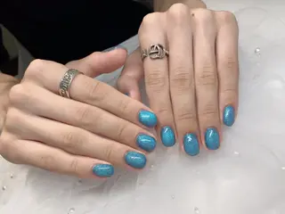 ネイル I-nailロング /ワンホン/キラキラのネイルデザイン