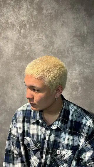 ショート カラー メンズ SWELL  高峰 将生  メンズ専門のヘアスタイル