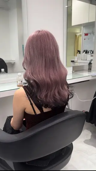 ロング カラー ヘアアレンジ ウルフカット×ハイ トーン職人🤍ゆうひのヘアスタイル