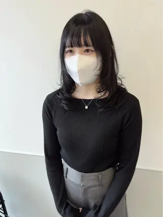 セミロング カラー 韓国ヘア🇰🇷 スズキのヘアスタイル