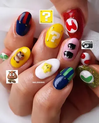 ネイル 3dパーツ/流行り 👧shushu❤️のネイルデザイン