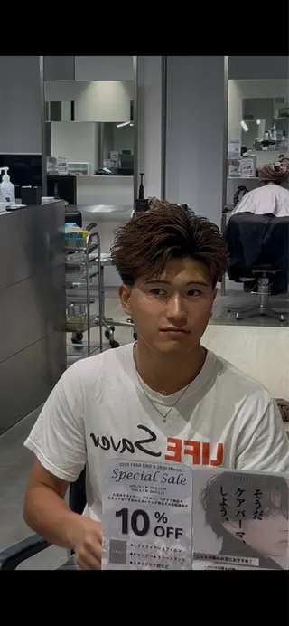 パーマ メンズ 夏果⭐︎fifth 天神 海外風パーマのヘアスタイル