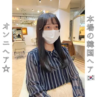 セミロング 本場の韓国ヘア 🇰🇷チ・ヨンジュのヘアスタイル