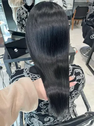 ミディアム カラー パーマ ヘアアレンジ 透明感/オリーブ/ グレージュ/YUKAのヘアスタイル