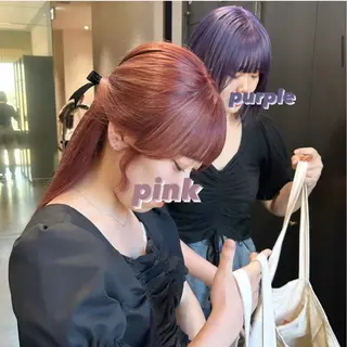 ミディアム カラー パーマ ヘアアレンジ stylist 🌸 kana.のヘアスタイル