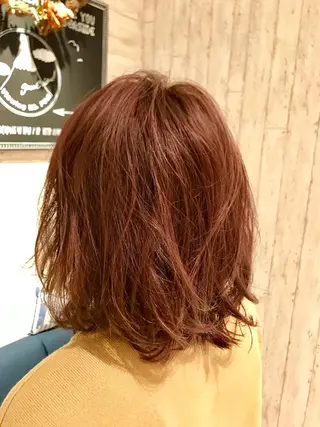 ショート ミディアム カラー 髪質改善＆縮毛矯正 三上大地のヘアスタイル