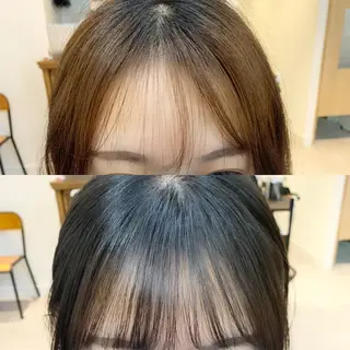 セミロング カラー パーマ ヘアアレンジ メンズ ネイル マツエク・マツパ アイブロウ レイヤーカット 🌿透け感カラーのヘアスタイル