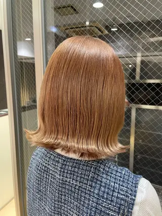 ミディアム まるやま ひなこ/艶髪カラーのヘアスタイル