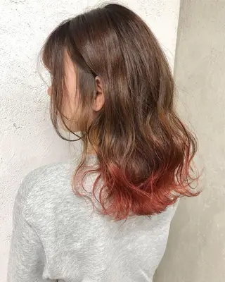 セミロング カラー ヘアアレンジ 【池袋/スパイキー ショート】ⓝⓘⓜⓤのヘアスタイル