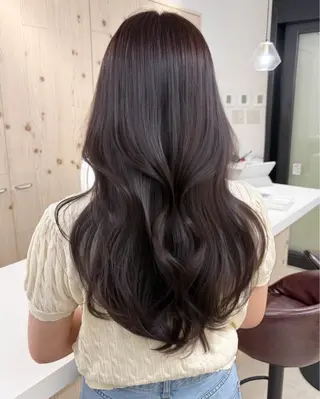 ロング カラー 新宿/韓国ヘア/ 髪質改善ストレートのヘアスタイル