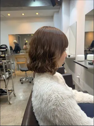ミディアム 🌿朝5分でお洒落 パーマスタイル🌿のヘアスタイル