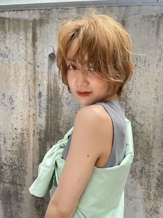 ショート カラー ショート/ボブ/ 心斎橋/宮脇美奈のヘアスタイル