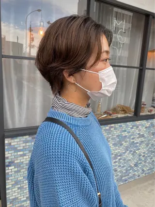 ショート パーマ MR.GOOD MORNINGフジイのヘアスタイル