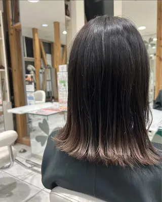 ミディアム カラー ✨長岡市韓国レイヤー /髪質改善/山下竣介のヘアスタイル