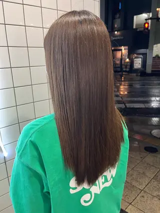 セミロング カラー 武井　弘希 ブリーチなしカラー✨のヘアスタイル