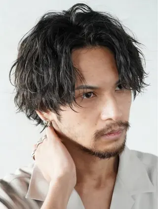 パーマ メンズ メンズ/シャドウ/ 波巻き/kyogoのヘアスタイル