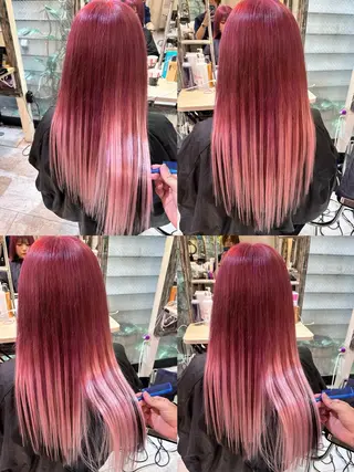 ロング カラー エクステ原宿 シンヤのヘアスタイル