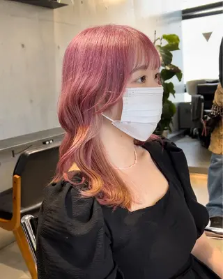 セミロング カラー 赤みゼロ/透明感 カラー🌿KANTAのヘアスタイル