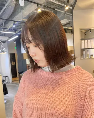 ミディアム カラー 艶カラー/ハイライト /レイヤー中島啓太のヘアスタイル