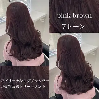カラー 🤍ブリーチなし ブラウンhimi🤍のヘアスタイル