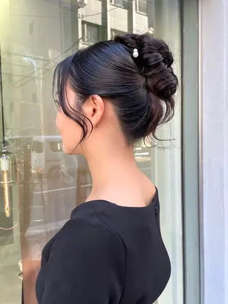 ロング ヘアアレンジ デザインカラー💖/ ヘアセット/manaのヘアスタイル