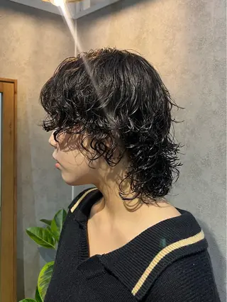 ショート パーマ 暖色カラー/パラッと Bob/モエのヘアスタイル