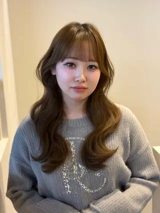 セミロング カラー SOYON 名駅2号店所属・髪質改善カラー🦋 レイヤー/ナカネのヘアスタイル