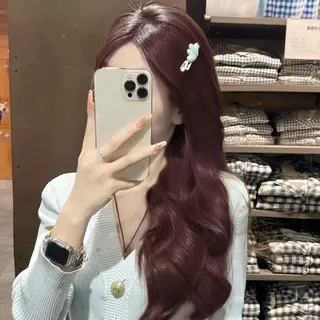 ロング カラー ヘアアレンジ 🫧🎀うる艶暖色 🏹Nanako🎀のヘアスタイル