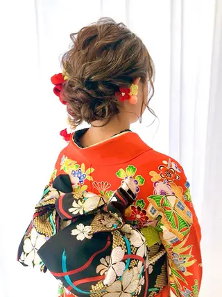 セミロング ヘアアレンジ 池田 みのりのヘアスタイル