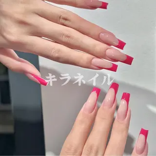 ネイル 🎀kira 長さだし💗モチ最高のネイルデザイン