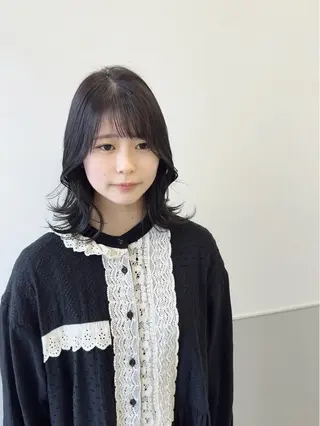 セミロング カラー 韓国ヘア🇰🇷 スズキのヘアスタイル