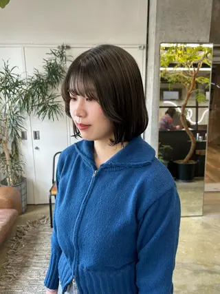 ミディアム カラー maho/垢抜け カラーパーマメイクのヘアスタイル