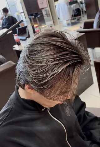 ショート メンズ 静岡/草薙パーマ メンズバレイヤージュのヘアスタイル