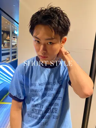 ショート パーマ メンズ 💈メンズ短髪特化 ✂︎伊藤大輝💈のヘアスタイル