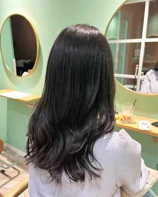 セミロング カラー 髪質改善☆ 縮毛矯正miyuのヘアスタイル