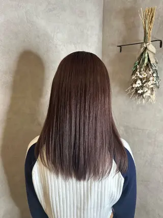 セミロング カラー 廣末 千菜のヘアスタイル