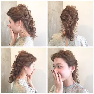 セミロング ヘアアレンジ 原田 慎吾のヘアスタイル