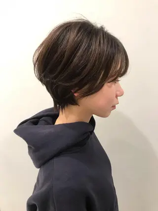 ショート クロスパーマ松永裕久 似合わせカットのヘアスタイル