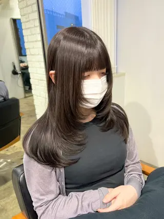 セミロング カラー 【韓国風くびれヘア】 joule小木曽輝のヘアスタイル