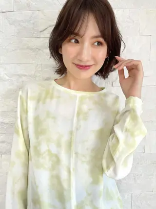 ミディアム 結べるレイヤーボブ くびれLady表参道のヘアスタイル