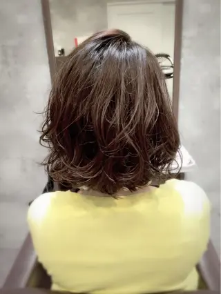 ミディアム カラー パーマ イメチェン☆丁寧接客 田中 優貴のヘアスタイル