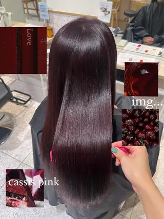 ロング カラー 髪質改善&艶カラー/ ほんだあみ (♡)のヘアスタイル