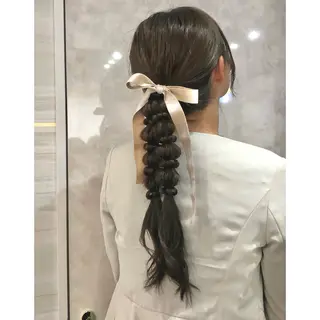 ヘアアレンジ 🐈‍⬛momo🐾 ダブルカラーのヘアスタイル