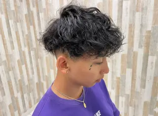 ショート パーマ メンズ 福田 武士のヘアスタイル