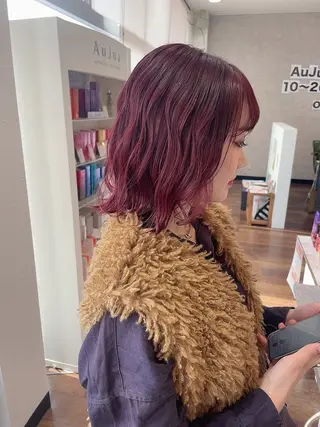 ミディアム カラー 嶋岡 乃愛のヘアスタイル