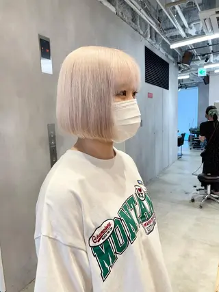 ショート カラー ハイトーン×レイヤー ／遠藤将太のヘアスタイル